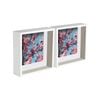 Nicola Spring 2 Piece 8 x 8 3D Shadow Deep Box Photo Frame Set - Craft Display Picture Frame with 6 x 6 Mount