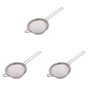 3PK Appetito Stainless Steel Mesh Strainer Home Kitchen Cooking 15cm