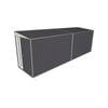 Build-a-Shed 1.5 x 6 x 2m Sliding Door Tunnel Shed without Side Doors - Grey