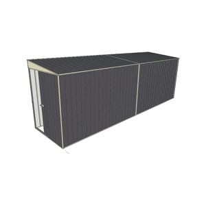 Build-a-Shed 1.5 x 6 x 2m Sliding Door Tunnel Shed without Side Doors - Grey
