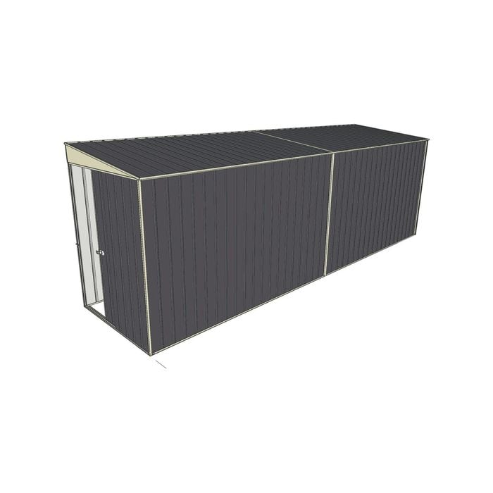 Build-a-Shed 1.5 x 6 x 2m Sliding Door Tunnel Shed without Side Doors - Grey