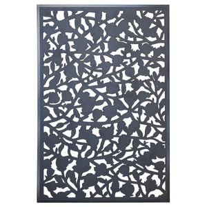 Matrix 1800 x 1200 x 9mm Charcoal Magnolia Décor Screen with Frame