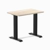 Desky Fixed Height Mini Classic Oak Desk 800x500mm Matte Black Leg