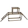 BingoPaw Chicken Playground Perches with Swing Wood Roost Bar Ladder Ramp Coop Toy 200x30x89cm