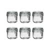 Argon Tableware Glass Storage Jars with Airtight Clip Lid - 125ml Set - Pack of 6