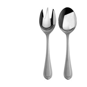 2pc Casa Domani Brocade Salad Serving Set Made From Durable Stainless Steel