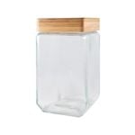 Scullery Bamboo & Glass Square Canister 1.5L