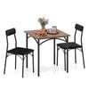 Costway 3PCS Dining Table Set Square Kitchen Furniture