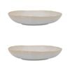 2PK Ecology Reactive Glaze Stoneware Ottawa Shallow Bowl 29 x 5cm White
