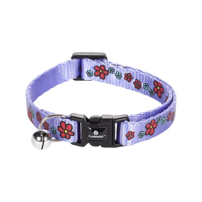 Flamingo Ziggi 20-35cm Flower Lilac Cat Collar