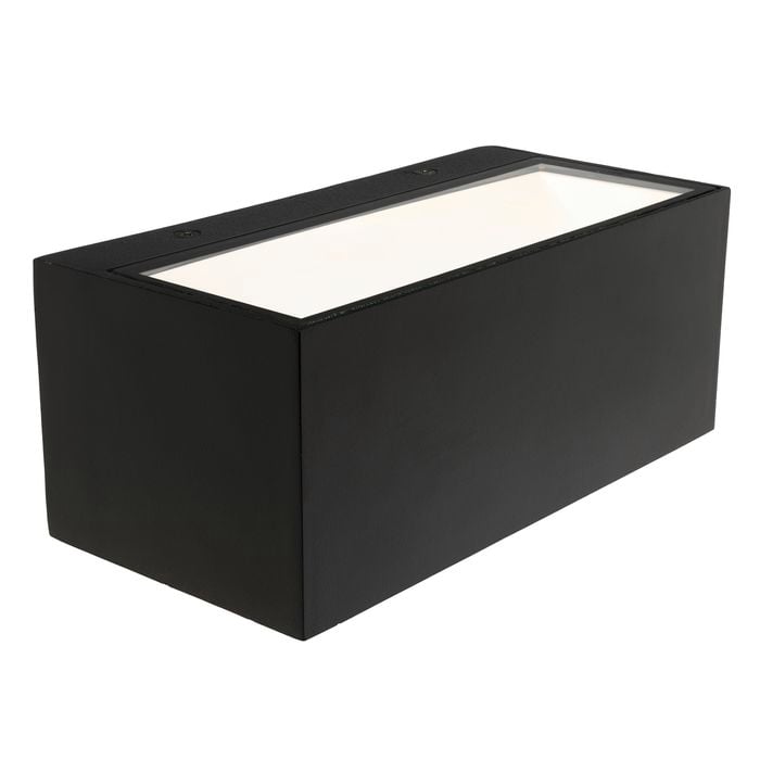 Brilliant 12W LED Black Hayes Exterior Wall Light