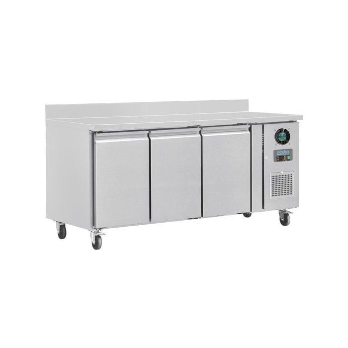 Polar U-Series 3 Counter Door Freezer with Upstand 417Ltr