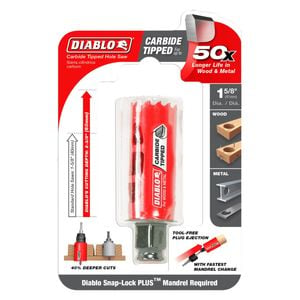 Diablo 41mm Carbide-Tipped Wood And Metal Hole Saw