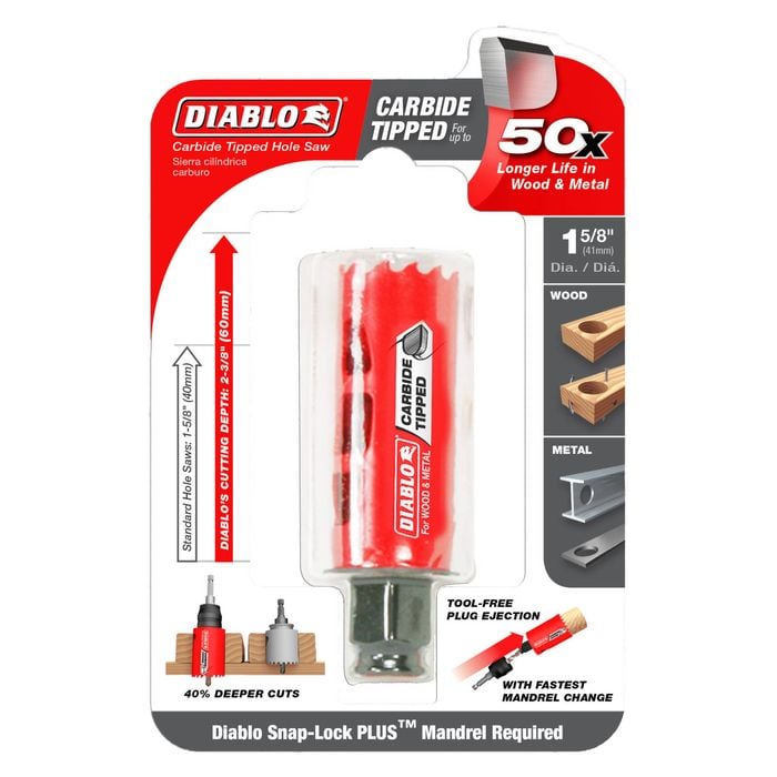 Diablo 41mm Carbide-Tipped Wood And Metal Hole Saw