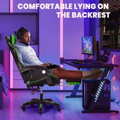 Furb Massage Gaming Chair Recliner Office Chair Green