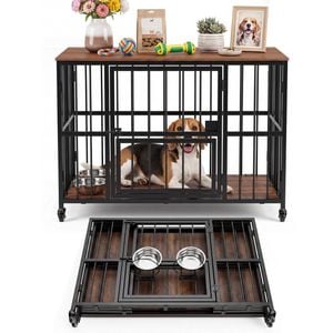 Advwin Dog Crate Furniture Foldable Heavy Duty Pet Kennel End Table