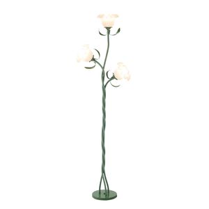 Oikiture 3-light Floor Lamps Freestanding Metal Lamp Acrylic Shade