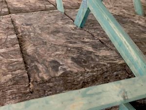 A close up of Knauf Insulation’s Earthwool R8.0 ceiling insulation