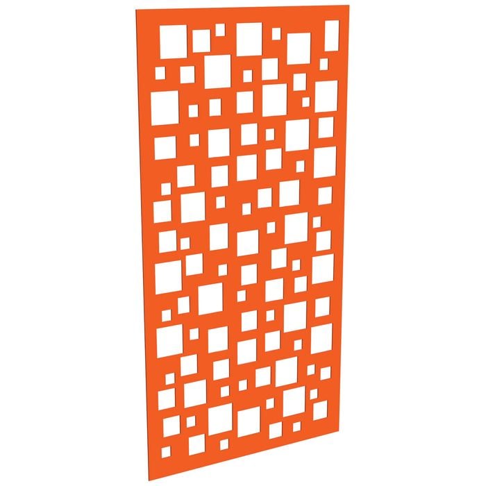 ProtectorAl 300-1200w x 1201-2400h Orange/Gloss White Squares Unframed Composite Deco Panel