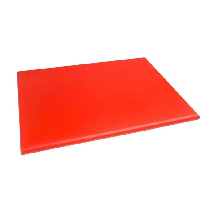 Hygiplas Chopping Board Extra Thick High Density Red 600x450x25mm Commercial Kitchen Food Prep