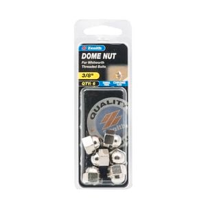 Zenith 3/8" Chrome Plated Dome Nut - 6 Pack