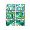 Cinnamon Placemats Cork Backed Set of 6 Tropical Leaves