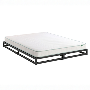 Zinus Double Joseph Metal Bed Frame & Bonnell Spring Mattress Set, 15cm High, Essential Inner Spring