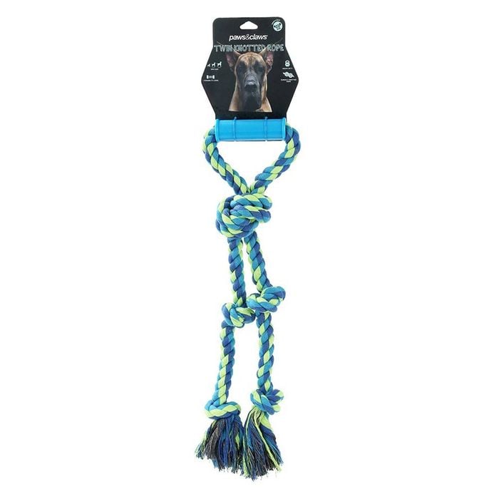 Paws & Claws Twin Knotted Rope Tugger Toy W/ Handle 50cm