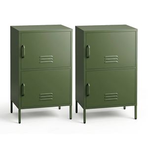 Artiss 2x Buffet Sideboard Green 101cm