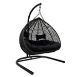 Duke Double Hanging Egg Chair - Black