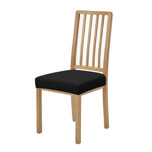 Anyseat Chair Cover Plain Black Stretch Seat Cover For Home Dinning Kitchen Washable Removable