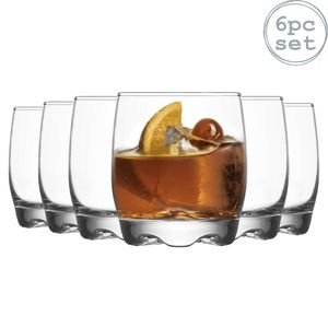 LAV Adora Whisky Tumbler Glasses - 290ml - Pack of 6 Whiskey Glasses