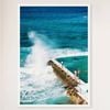 Galrie Bondi Beach Icebergs II Art Print Photography, White Frame, A0 84 x 119cm (33 x 47inch)