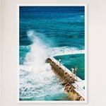 Galrie Bondi Beach Icebergs II Art Print Photography, White Frame, A0 84 x 119cm (33 x 47inch)