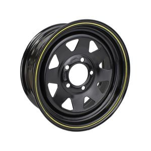 Sunrise Trailer 14" Sunraysia Steel Rim - Commodore (hq), Black Powder Coated - Wrhq14pb