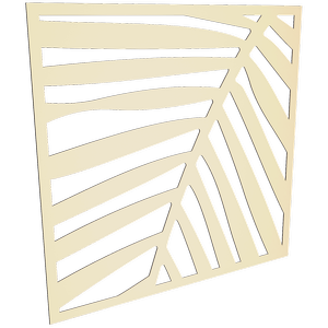 ProtectorAl 300-1200 x 300-1200mm Primrose Palm Unframed Solid Aluminium Decorative Panel