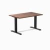 Desky Fixed Height Walnut Hardwood Desk 120x75cm Matte Black Leg