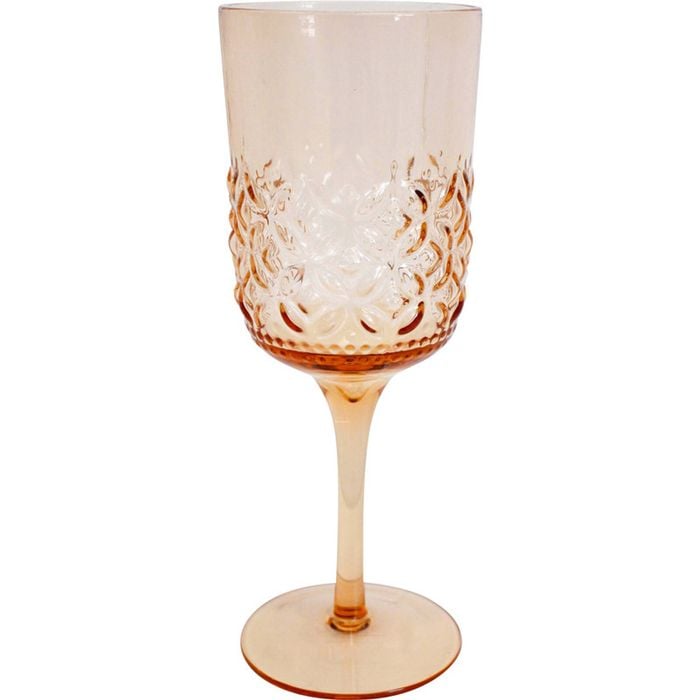 Peach Vintage Set of 4Stemware