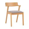 Modern Furniture Zola 50x78cm Dining Chair - Oak & Light Grey