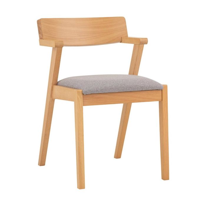Modern Furniture Zola 50x78cm Dining Chair - Oak & Light Grey