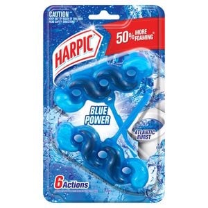 Harpic Fresh Power Atlantic Burst Toilet Cleaner Block - 2 Pack