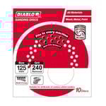 Diablo 125mm 240 Grit Multi Surface Orbital Sanding Discs - 10 Pack