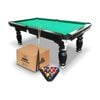Classic 7ft Slate Pool/Billiards Table/Ball Set Black/GRN Felt