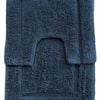 Renee Taylor 2 Piece 2200 Gsm Tufted Bath Mat Set Blue Mirage