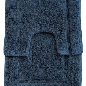 Renee Taylor 2 Piece 2200 Gsm Tufted Bath Mat Set Blue Mirage