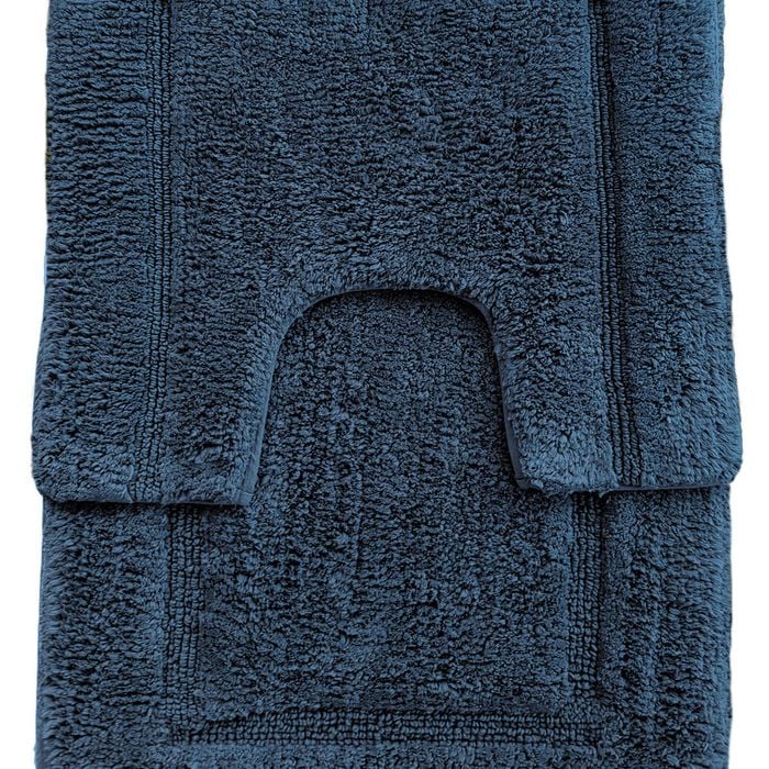 Renee Taylor 2 Piece 2200 Gsm Tufted Bath Mat Set Blue Mirage
