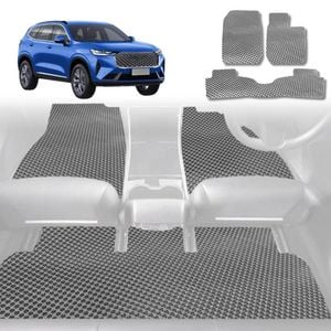 6D Diamond Car Floor Mats for Haval H6GT 2021-Current-Full Set-Grey-Outback GT
