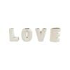 4pc Urban Love Letter 9.5cm Ceramic Flower Vase - White