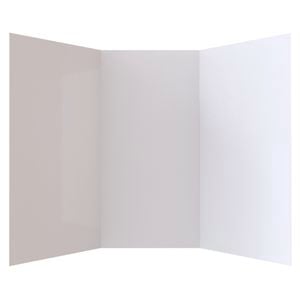 Stein 900 x 900 x 2000mm White 3-Sided Flat Wall Shower Liner 