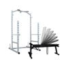 Power Cage Squat Rack + Adjustable Weight Bench - Home Gym Strenth Training